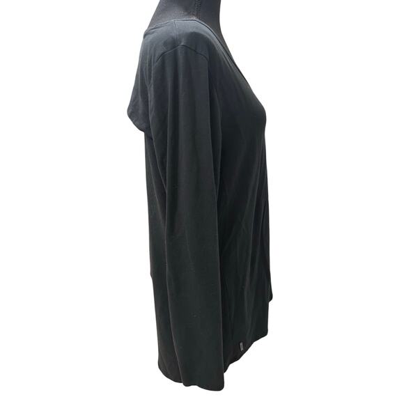 Lolë Black Long Sleeve Cut-Out Back Tunic Top - XL - Picture 3 of 7